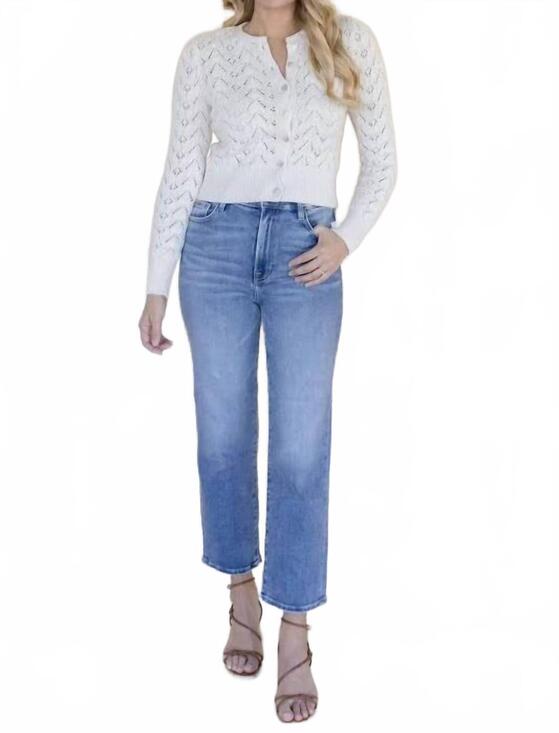 HIDDEN Denim - NEW HIDDEN tracey mid rise crop relax straight jean in largo